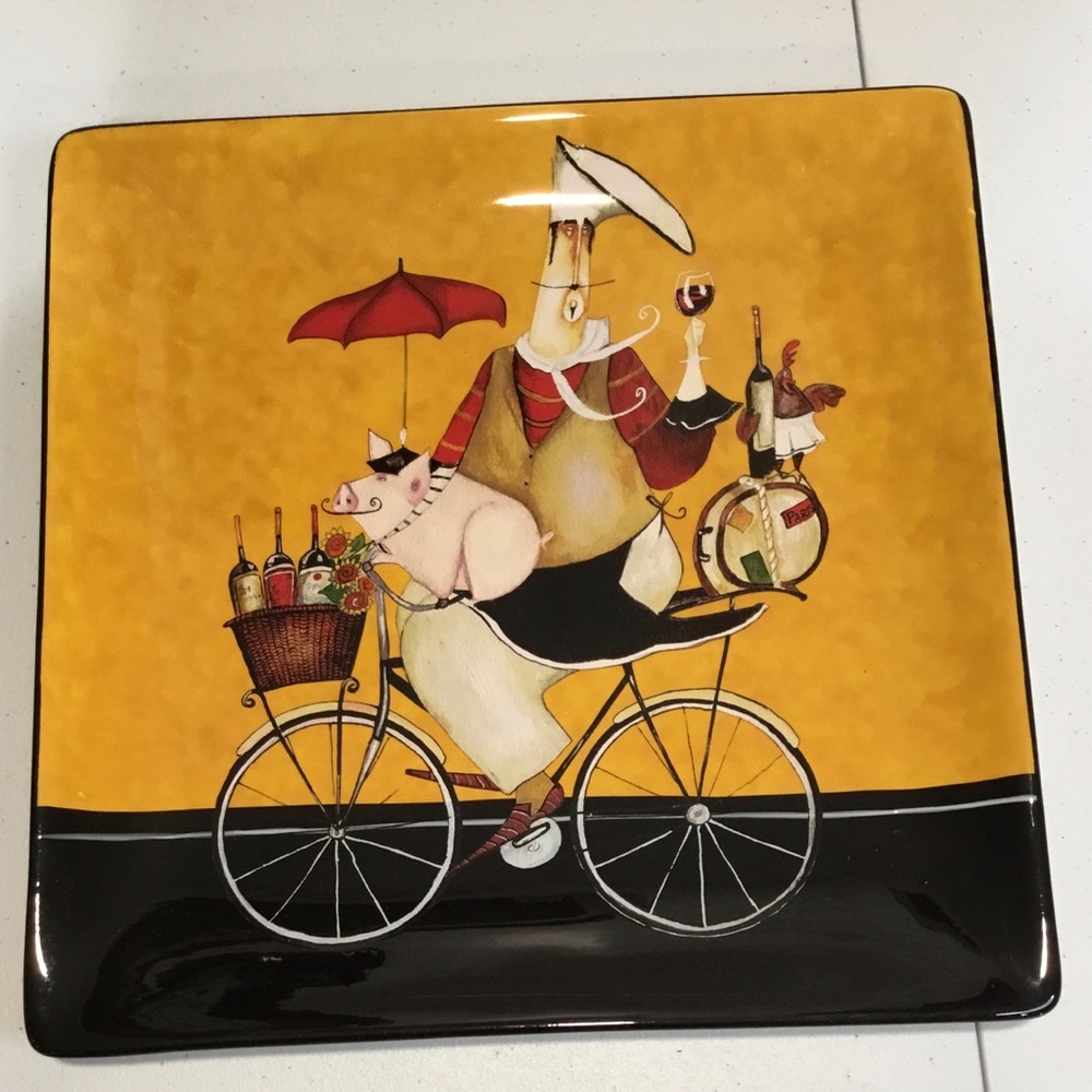 Certified International Jennifer Garant Square Bistro Plate  French Market